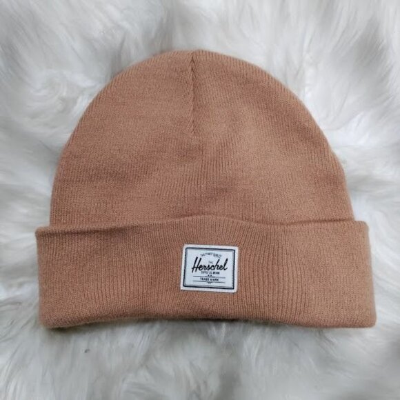Herschel Supply Co. Elmer Logo Toque Rib-Knit Folded Cuff Beanie Cork Women's OS - Picture 4 of 10